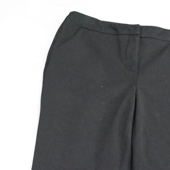 Chico's 1 | 8 Black Mid Rise Flare‎ Stretch Career Office Dress Pants - Picture 2 of 7